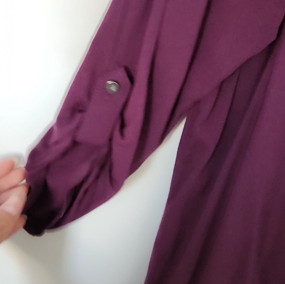 Long Purple Button Up - Picture 2 of 2